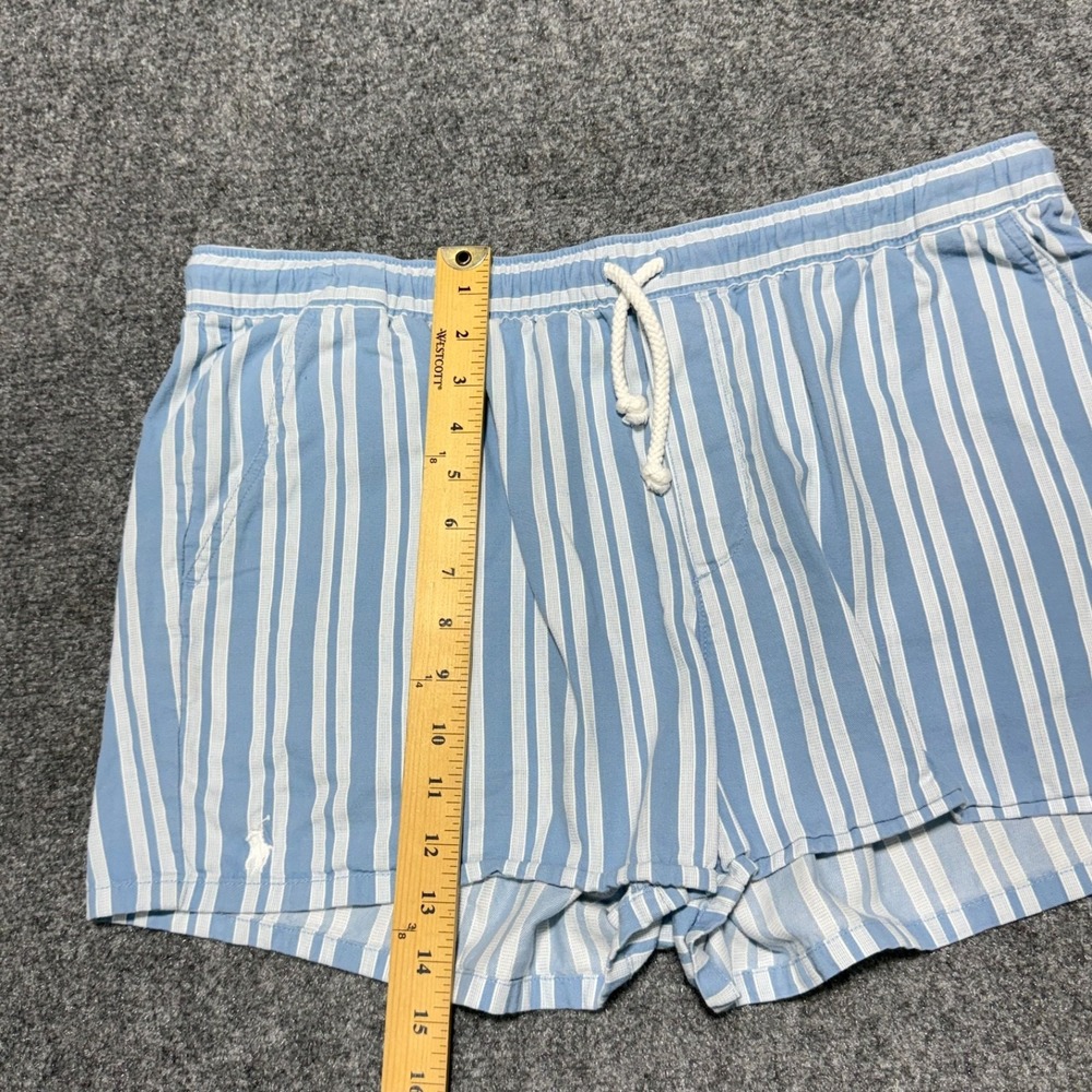Polo Ralph Lauren Shorts Womens Large Blue White Striped Drawstring Prepster 3" - Picture 9 of 9